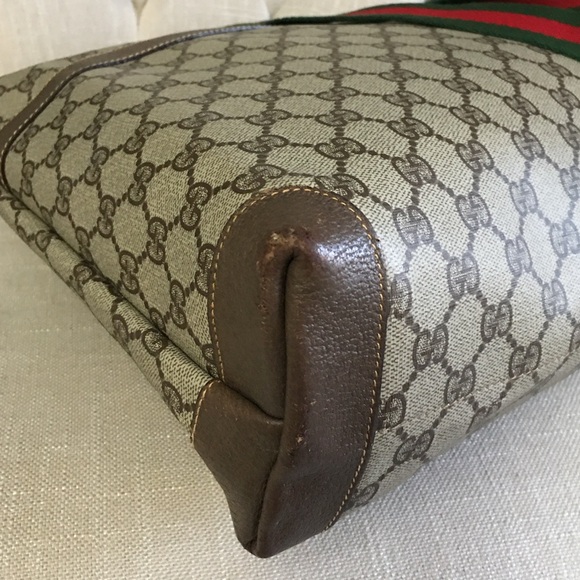 Gucci authentic brown monogram coated canvas large tote bag - Picture 13 of 16